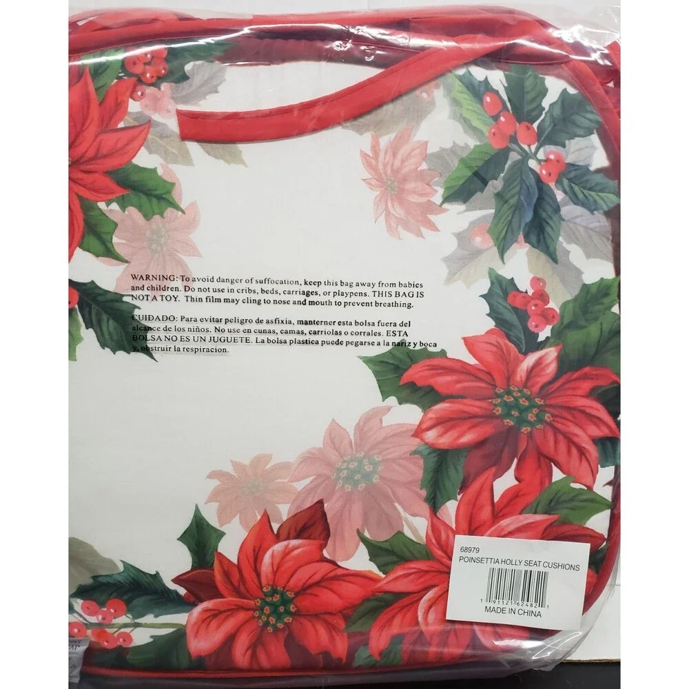 Set of 4 Same Cushion Chair Pads w/ties,15